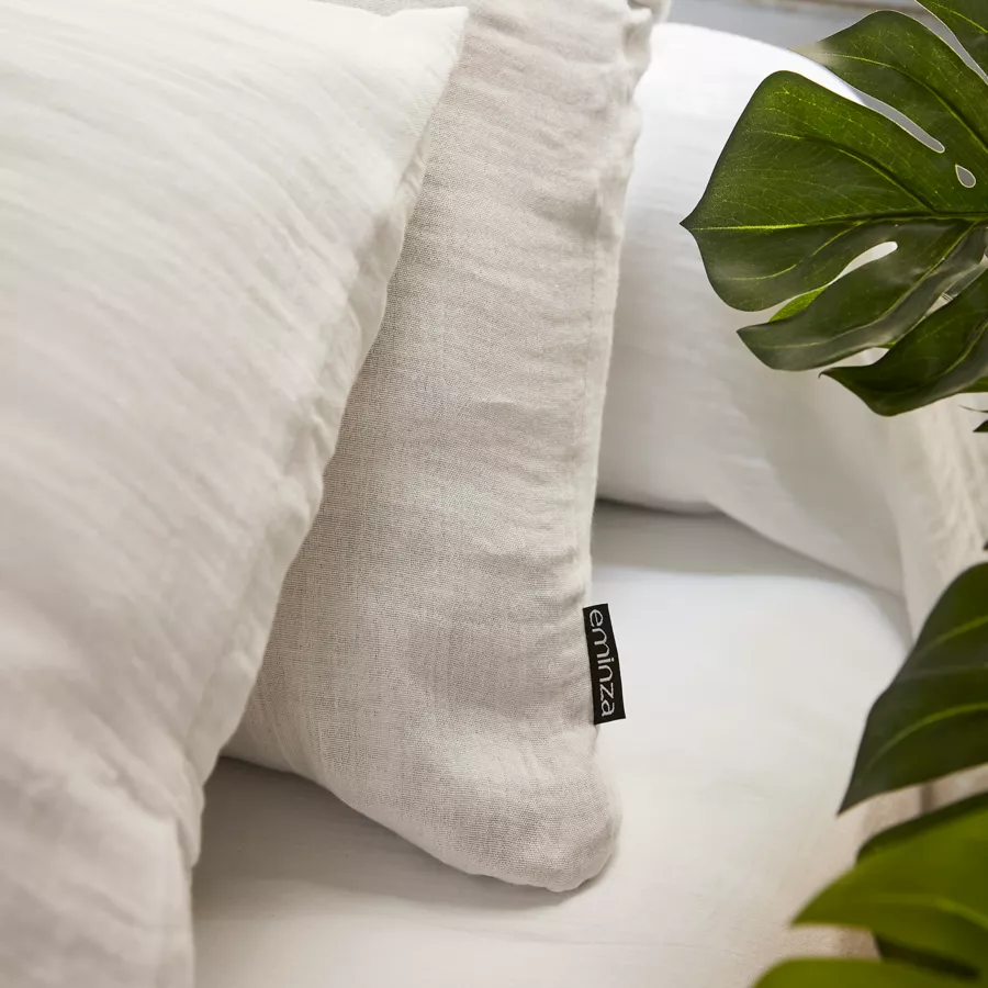 Drap housse gaze de coton (160 cm) Gaïa Blanc chantilly 4