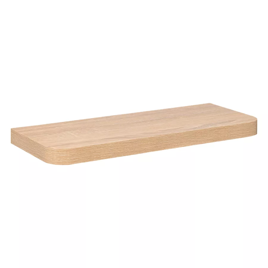 Houten wandplank (60 cm) Afgeronde hoeken Fixy Natuurlijk