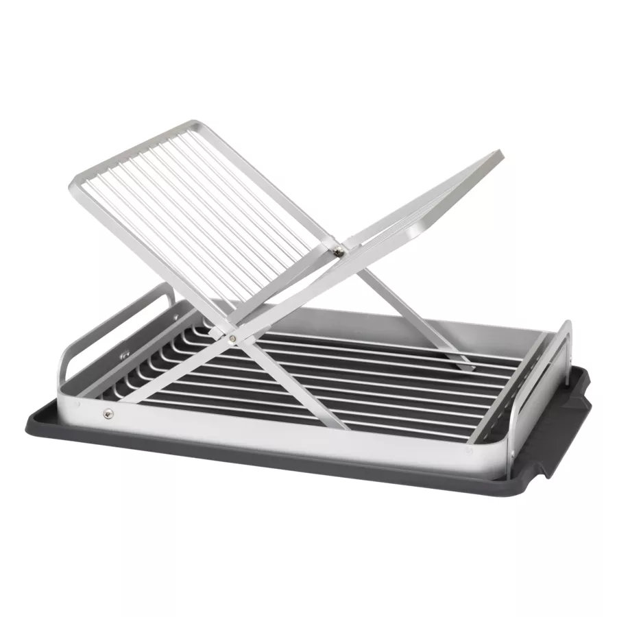 Opvouwbare aluminium keuken afdruiprek (44 x 31 cm) Splash Grijs