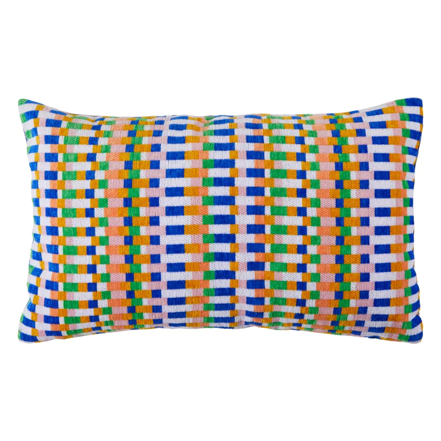 Cojín rectangular bordado (30 x 50 cm) Disso Multicolor