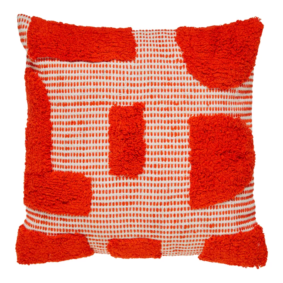 Coussin carré coton (50 x 50 cm) Poppy Orange