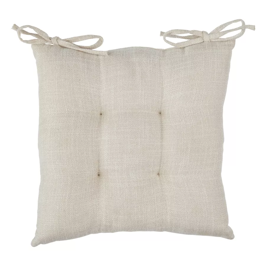 Cojín de silla cuadrado (38 x 38 cm) Clem Beige lino