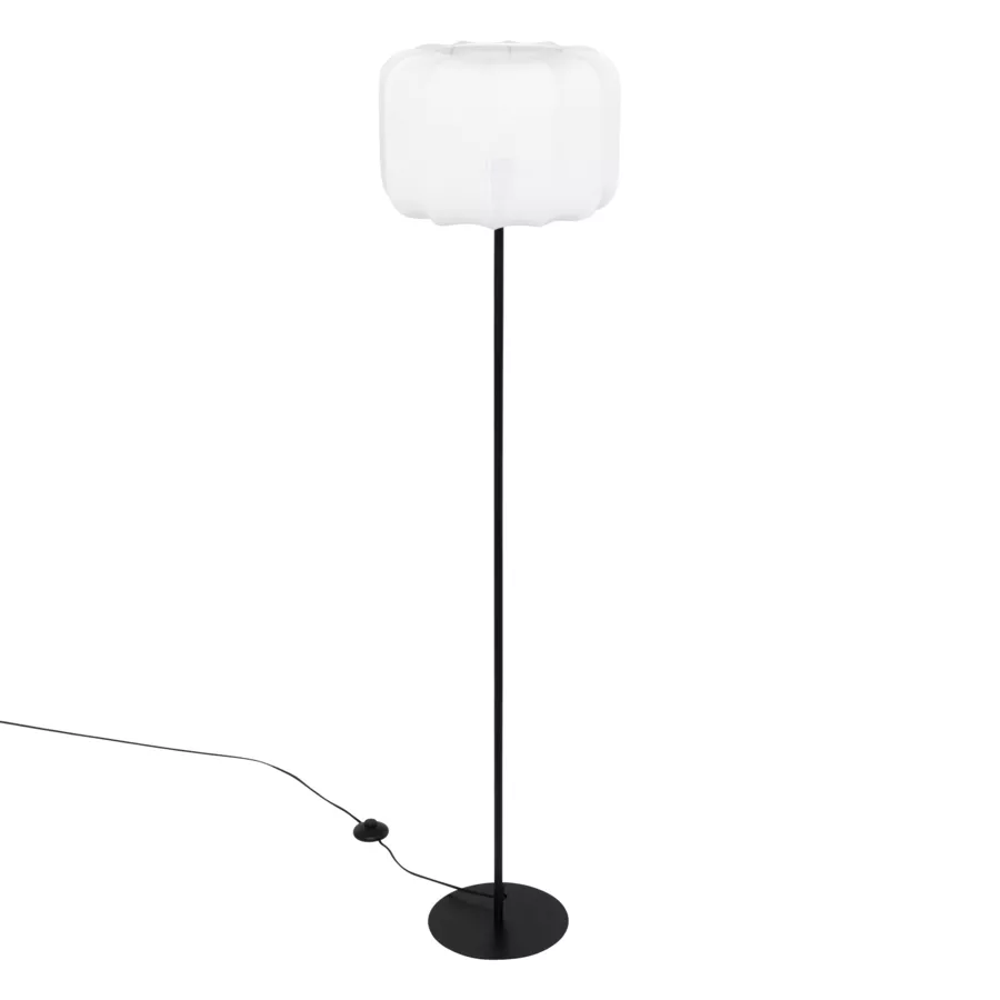 Lampadaire en coton (150 cm) Tobie Noir