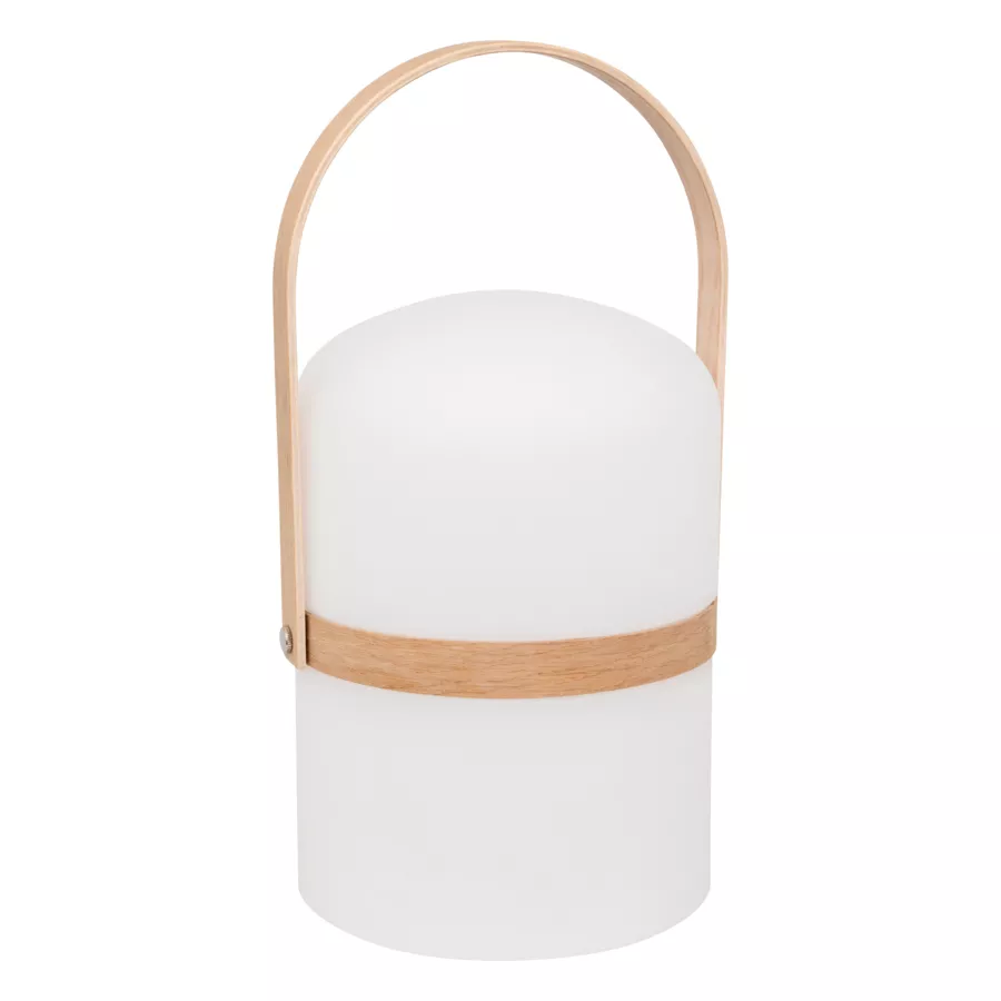 Lampe à poser extérieure avec anse (H36 cm) Kiara Blanche