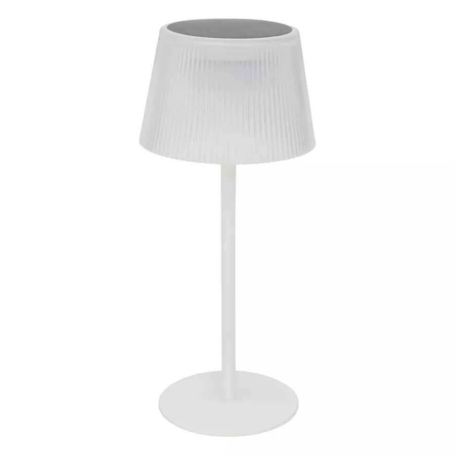 Lampe à poser extérieure solaire/USB (H20 cm) Katy Blanche