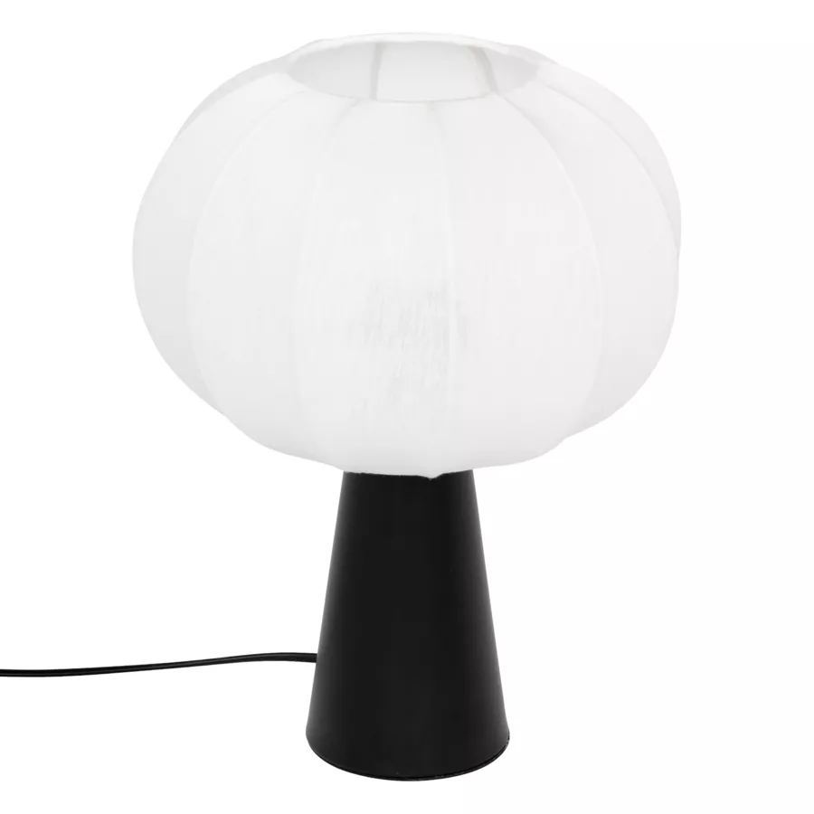Lampe à poser coton (25 cm) Tobie Noir