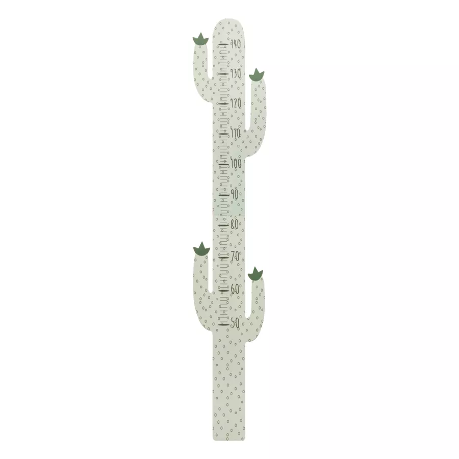 Houten kinder meetlat muur (H 140 cm) Cactus Groen