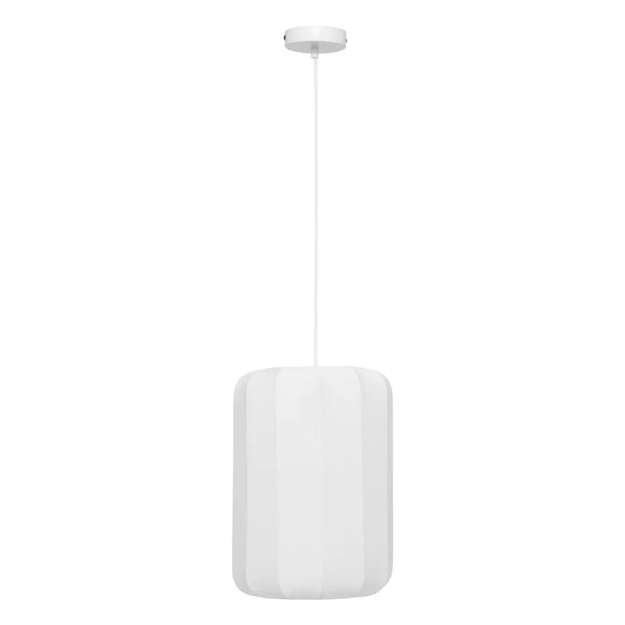 Suspension luminaire coton (25 x 35 cm) Toby Blanc