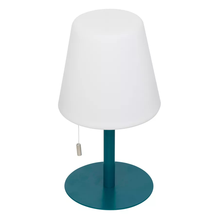 Lampe à poser extérieure LED métal (H30,5 cm) Zack Bleu canard