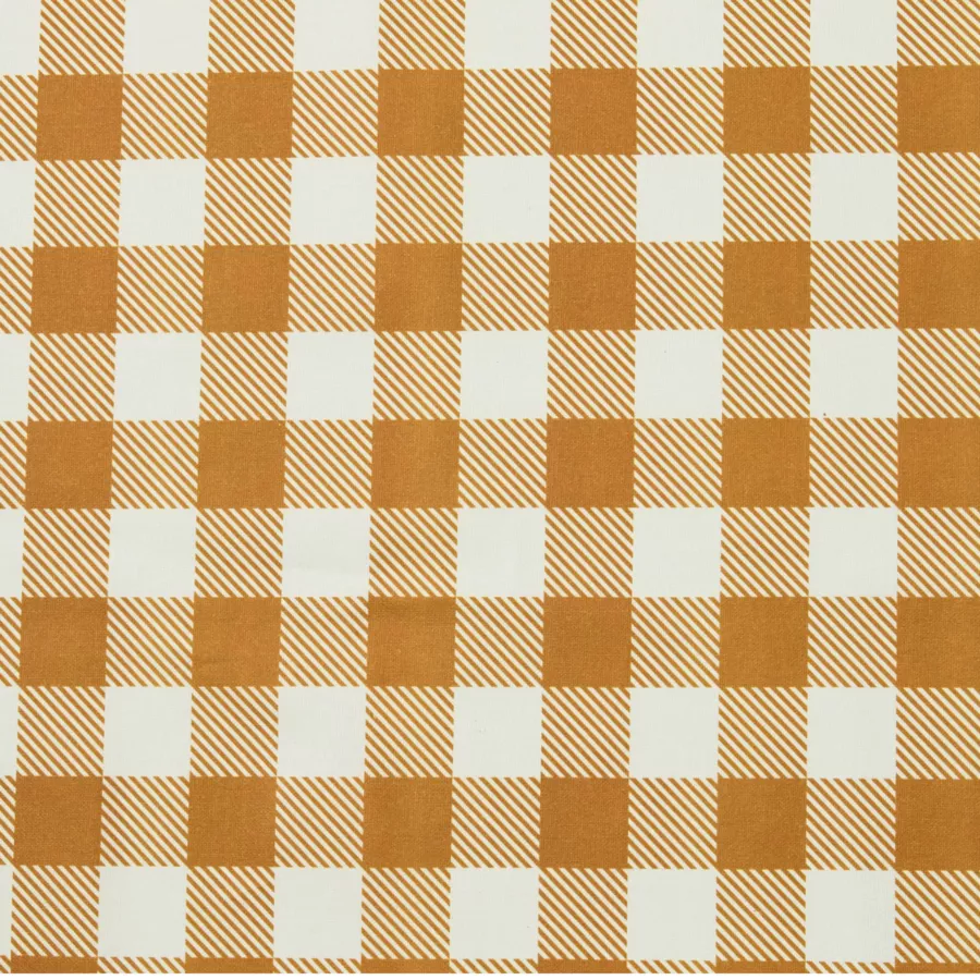 EM - Nappe en coton enduit 150 x 350 cm VICHY moutarde