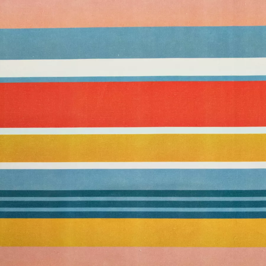 Mantel rectangular de algodón revestido (150 x 250 cm) Mandarine Multicolor