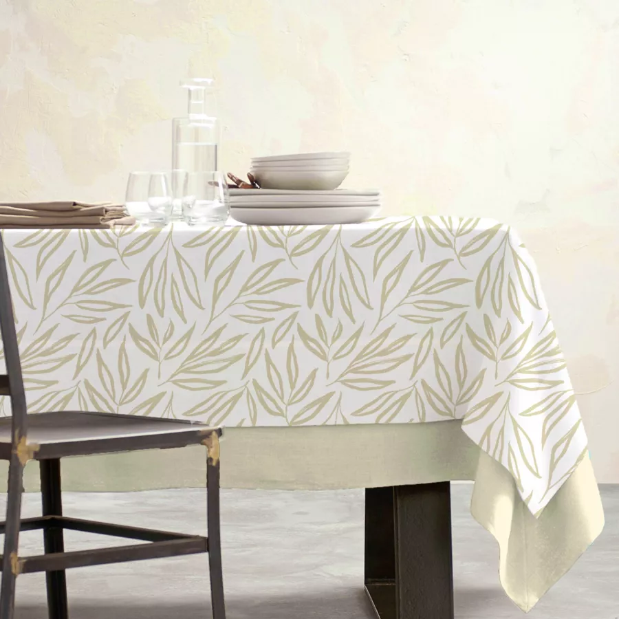 EM - Nappe en coton enduit 150 x 250 cm GALICE naturel
