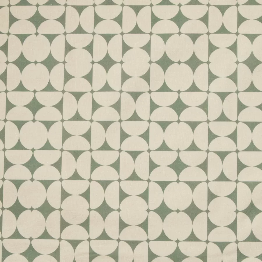 Mantel rectangular de algodón revestido (150 x 250 cm) Sofia Verde