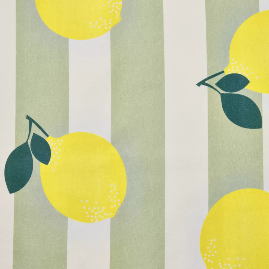 Mantel rectangular de algodón revestido (150 x 250 cm) Antibes Verde