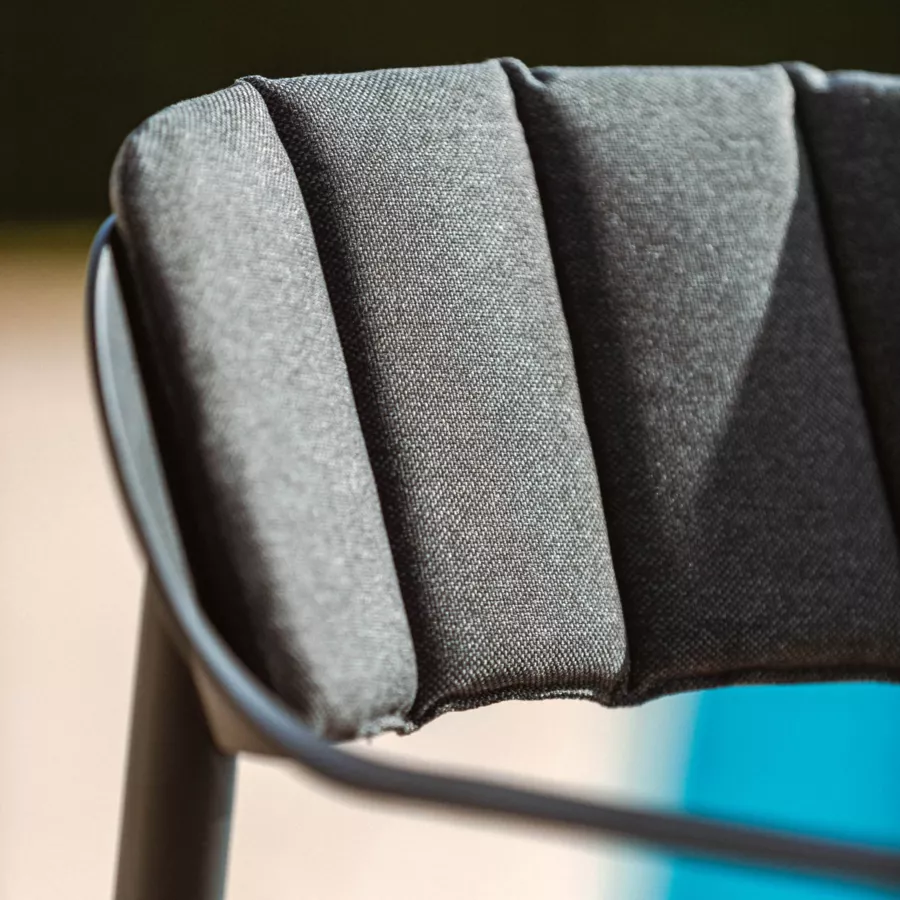 Lote de 2 sillones de jardín de aluminio Monte Carlo Gris antracita