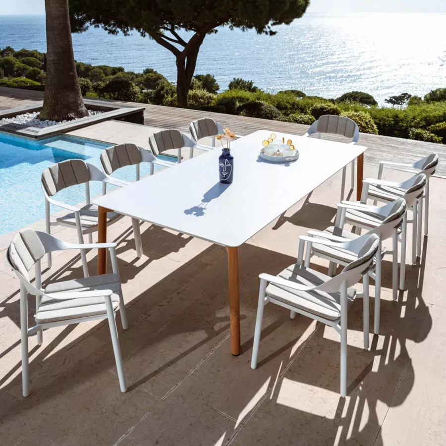Lote de 2 sillones de jardín de aluminio Monte Carlo Blanco 
