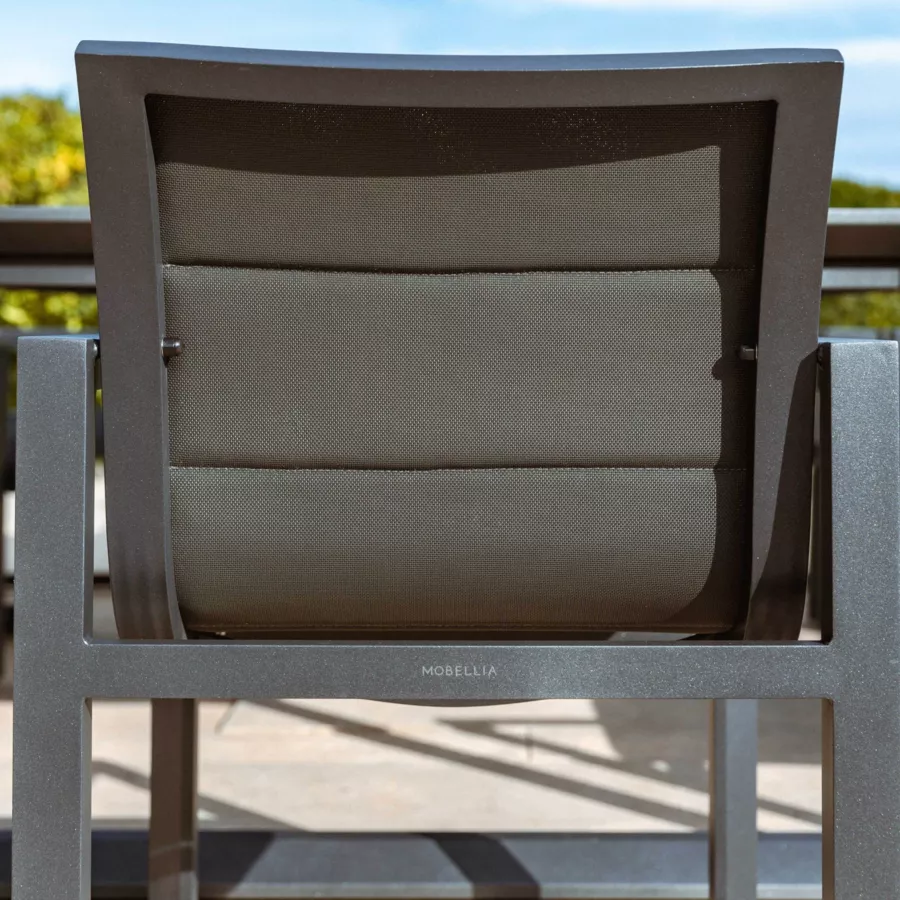 Set van 2 tuinstoelen van aluminium Elba Antracietgrijs