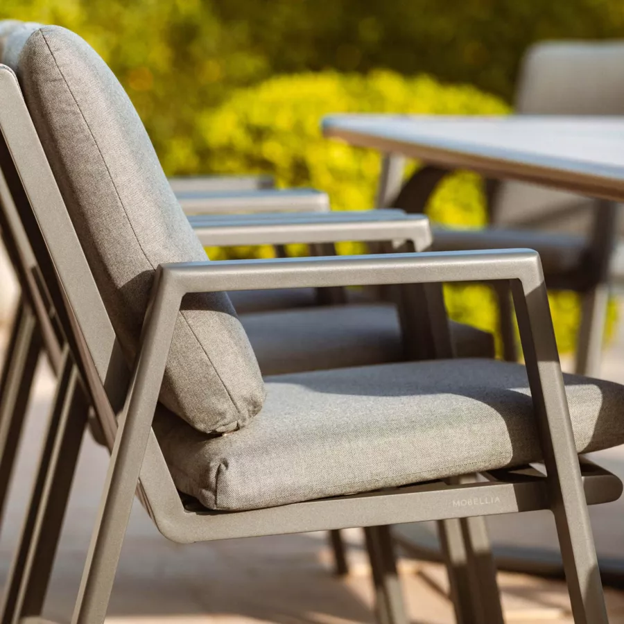 Sillón de jardín aluminio Long Beach Gris antracita