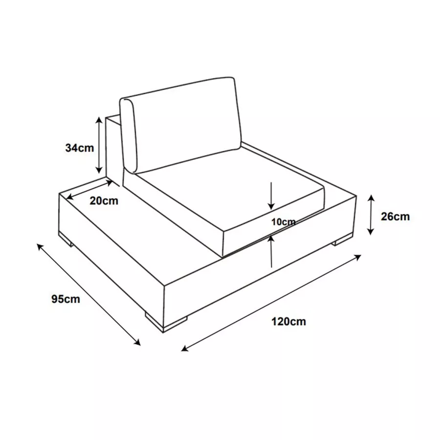 Fauteuil de jardin en résine tressée Palma Blanc et taupe