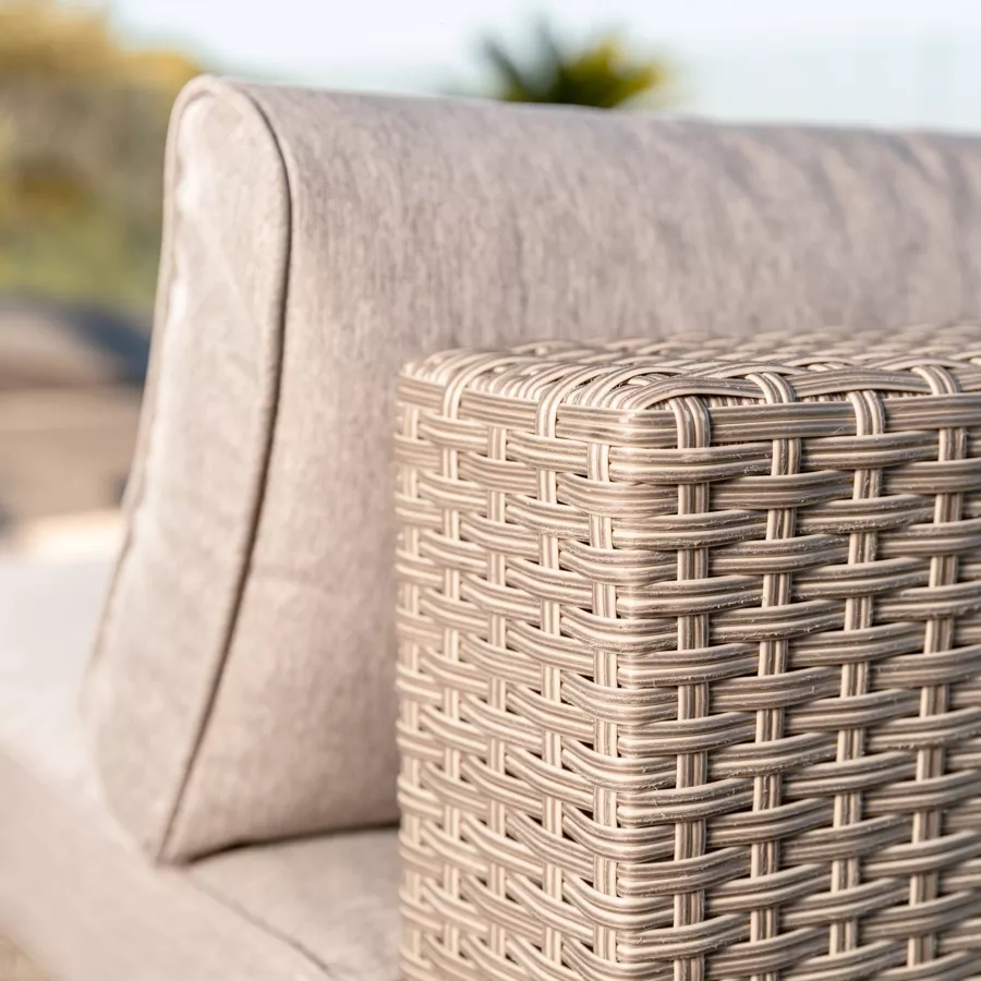 Fauteuil de jardin en résine tressée Palma Gris et taupe