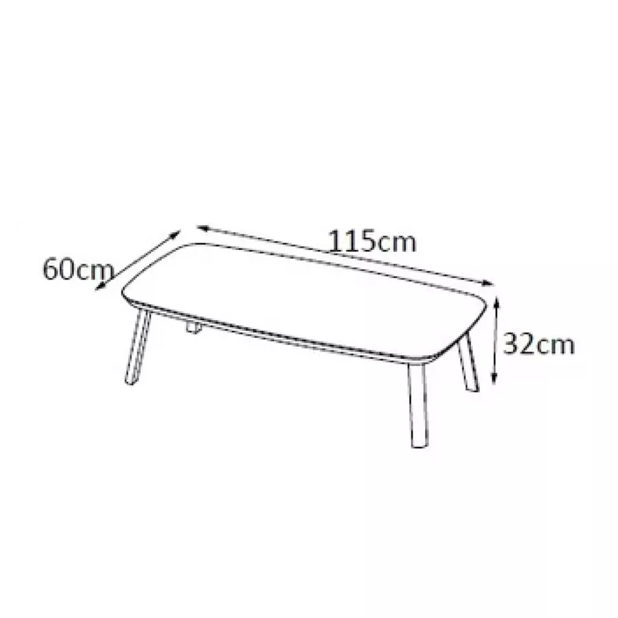 Mesa rectangular para salón de jardín en aluminio  Amalfi - Blanco