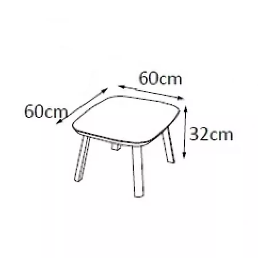 Table basse de jardin carrée en aluminium Amalfi Gris anthracite