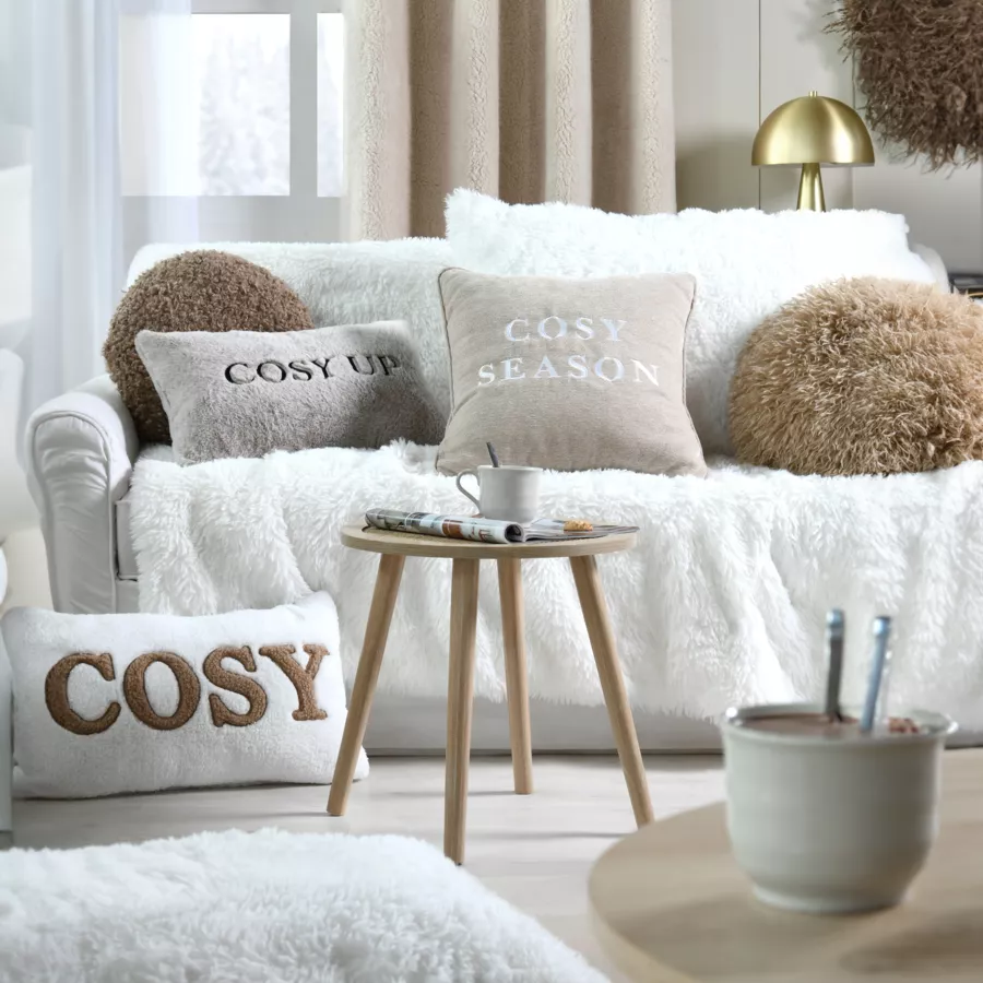COSYLIFE COUSSIN ROND 40CM TAUPE