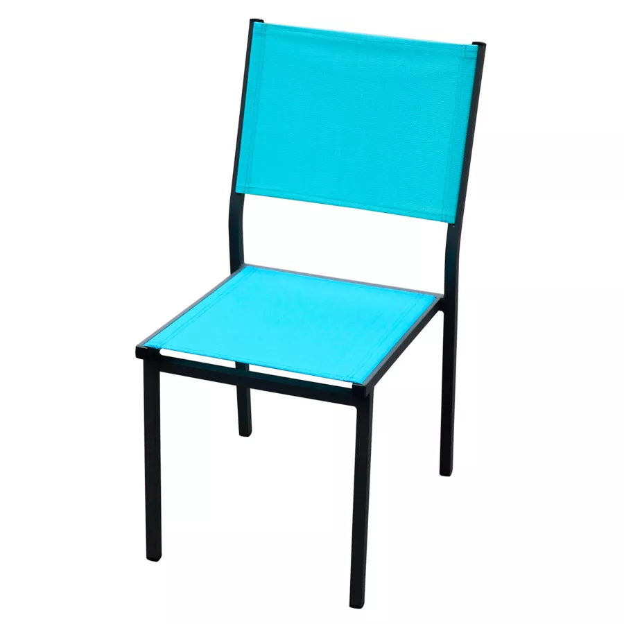 Silla de jardín alu apilable Murano - Azul 4