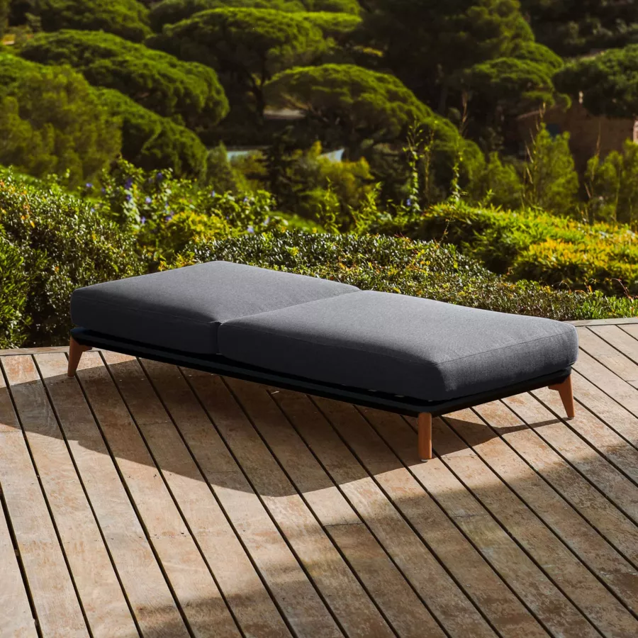 Tumbona de aluminio Monte Carlo Gris antracita