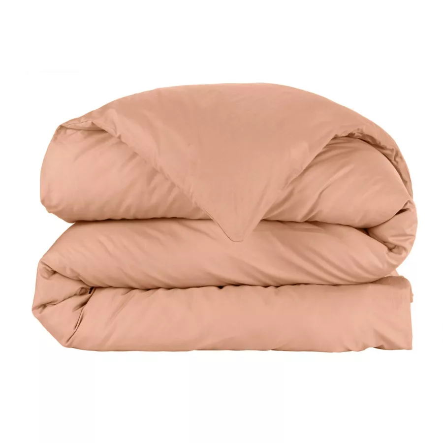 EM - Housse de couette 240 x 220 cm Percale unie CALI Rose pche