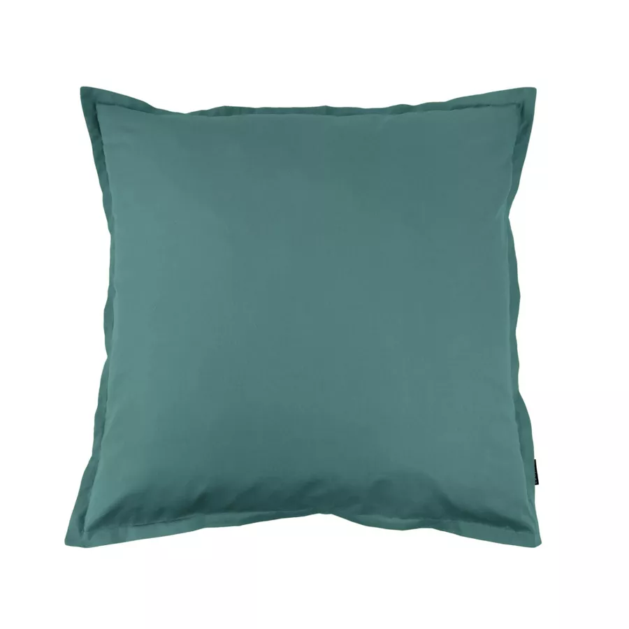 Funda de almohada cuadrada de percal de algodón (65 cm) Cali Azul trullo