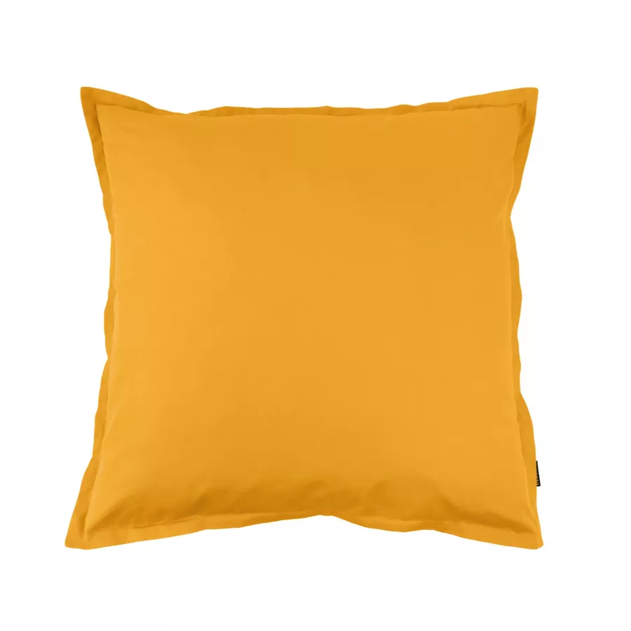 Kussensloop vierkant percal katoen (65 x 65 cm) Cali Mosterdgeel