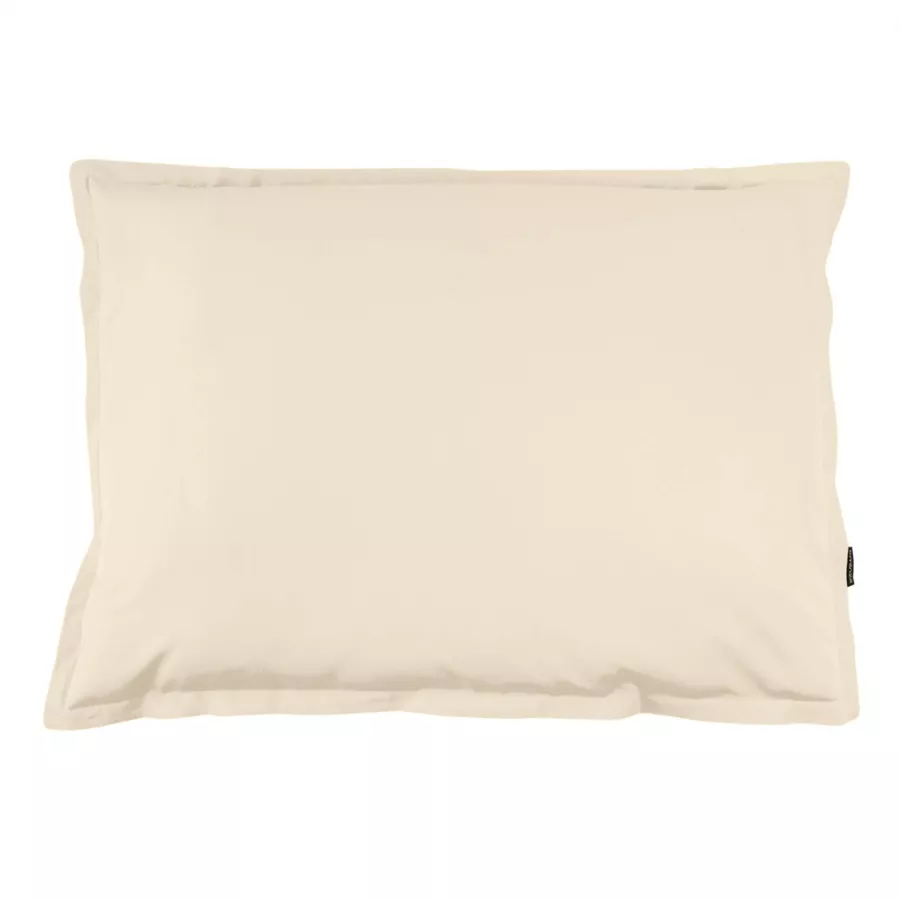 Funda de almohada rectangular de percal de algodón (80 cm) Cali Beige lino