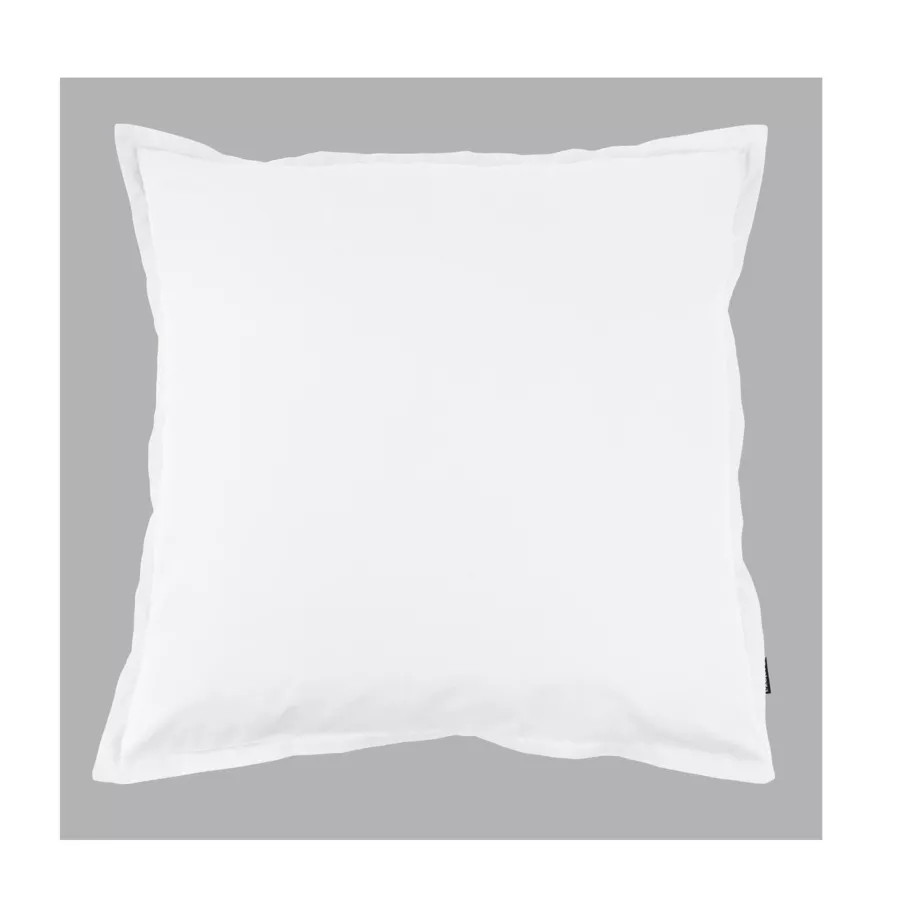 Taie d'oreiller carrée percale de coton (65 x 65 cm) Cali Blanc