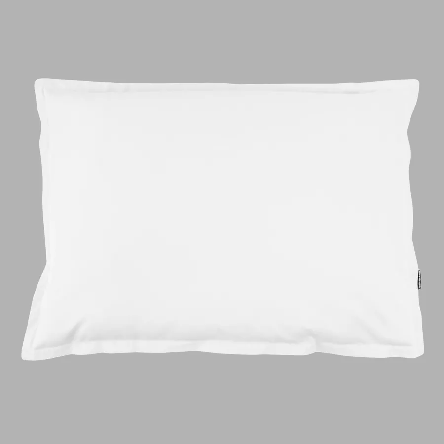 Taie d'oreiller rectangulaire percale de coton (50 x 80 cm) Cali Blanc