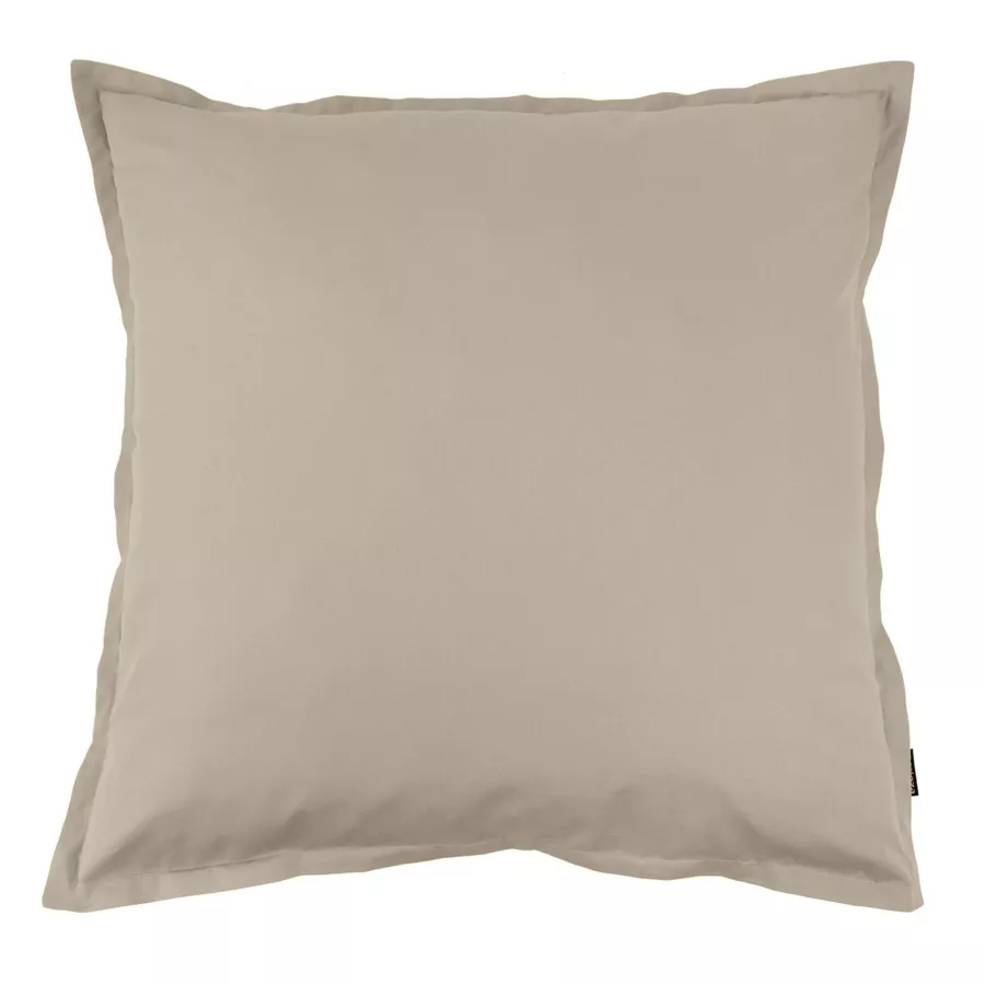EM - Taie d'oreiller volant plat 80 x 80 cm Percale unie CALI Taupe