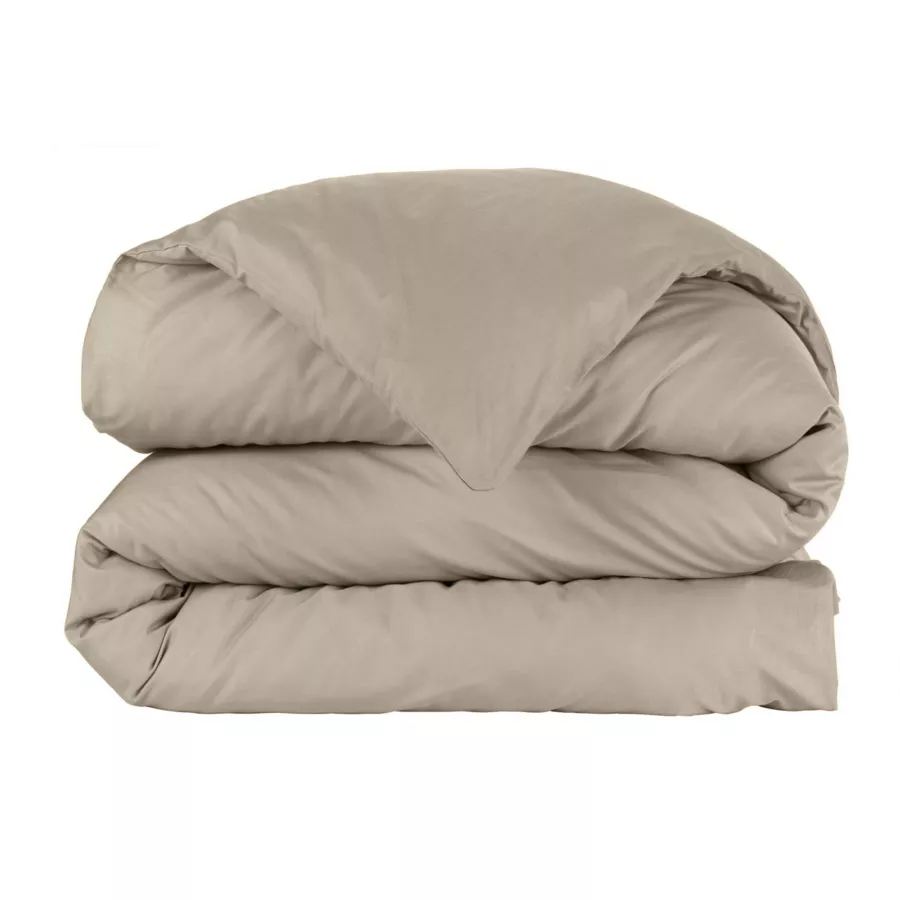 EM - Housse de couette 200 x 200 cm Percale unie CALI Taupe