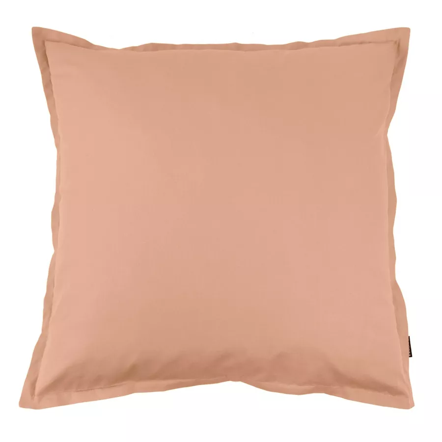 EM - Taie d'oreiller volant plat 80 x 80 cm Percale unie CALI Rose pche