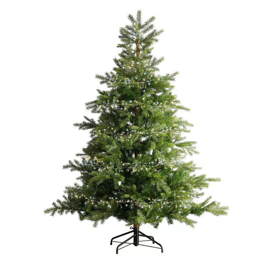 Guirlande lumineuse 6 m 480 Micro LED câble argent Luxe bicolore Blanc chaud et froid