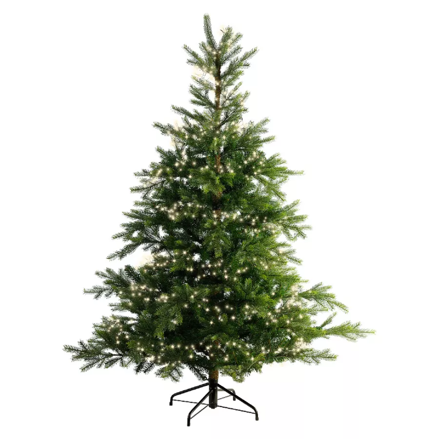 Guirlande lumineuse 12 m 960 Micro LED câble noir Luxe Blanc chaud