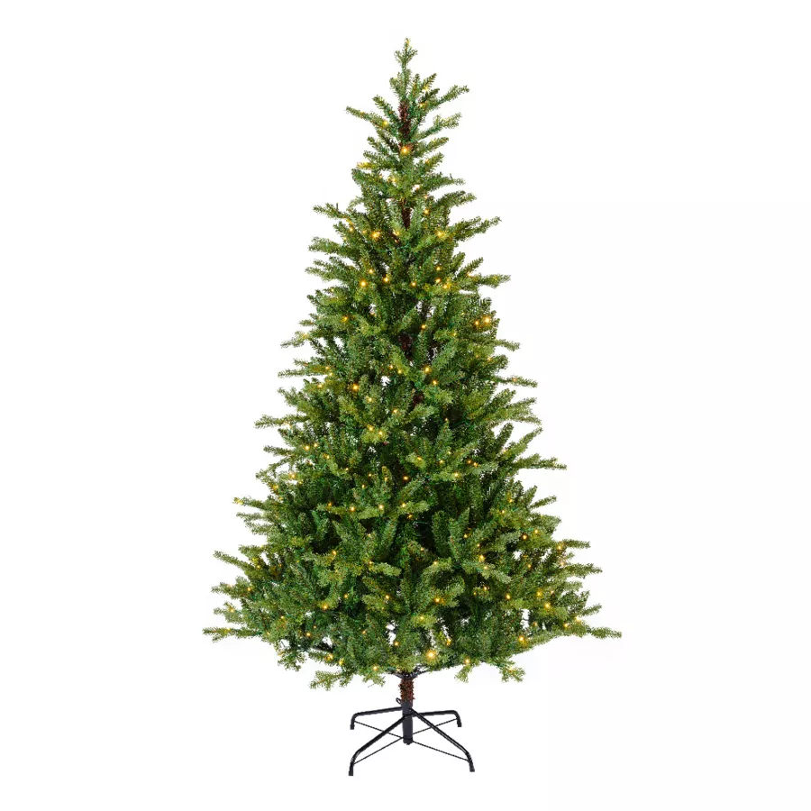 Sapin de Noël artificiel lumineux 560 LED H240 cm Allix Vert sapin