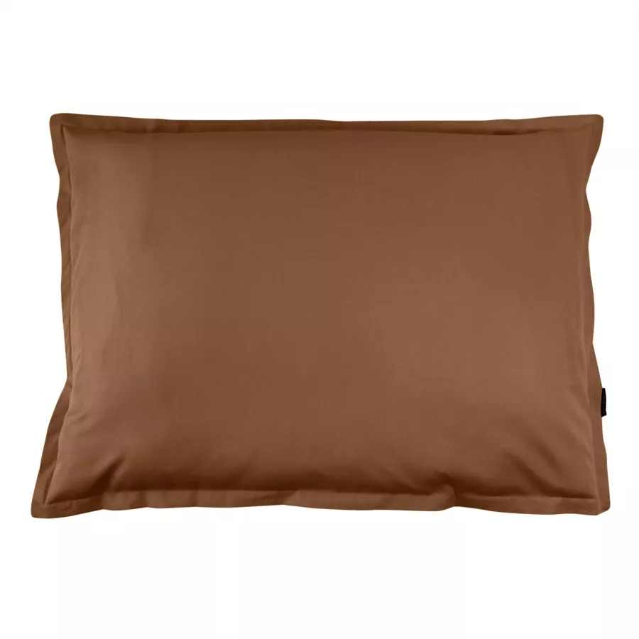 Funda de almohada rectangular de percal de algodón (70 cm) Cali Cappuccino