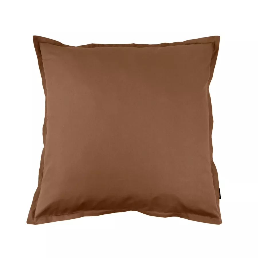Funda de almohada cuadrada de percal de algodón (65 cm) Cali Cappuccino