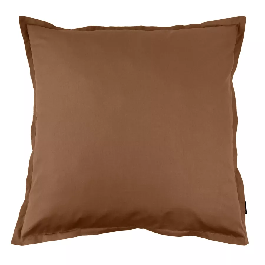 Taie d'oreiller carrée percale de coton (80 x 80 cm) Cali Cappuccino