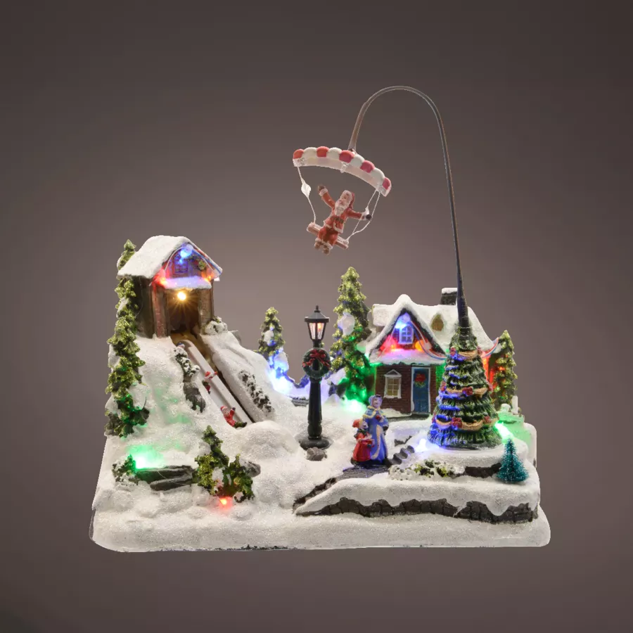 Village de Noël lumineux et animé Aventures d'hiver