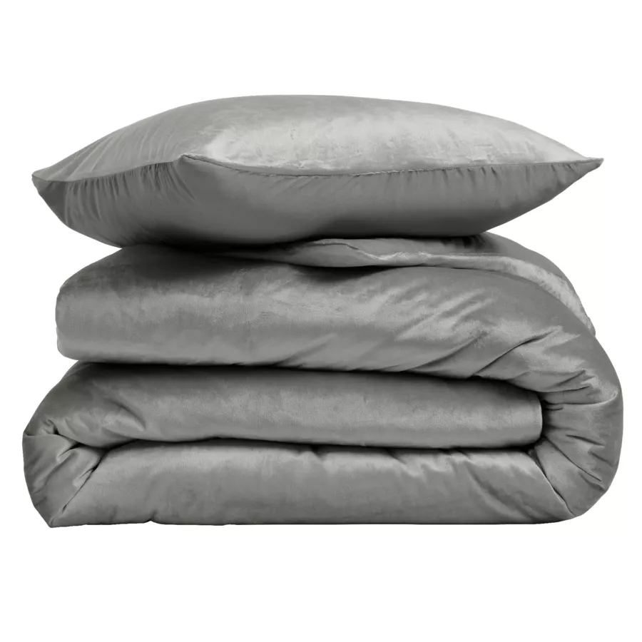 Parure 3 Pices (240 x 220 cm) Velina Anthracite, 100% Polyester