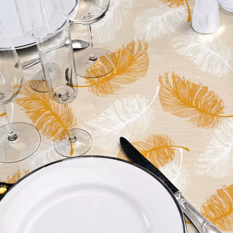 Nappe Ronde (¯ 160 cm) Sarina, PVC Textilia Paillettes
