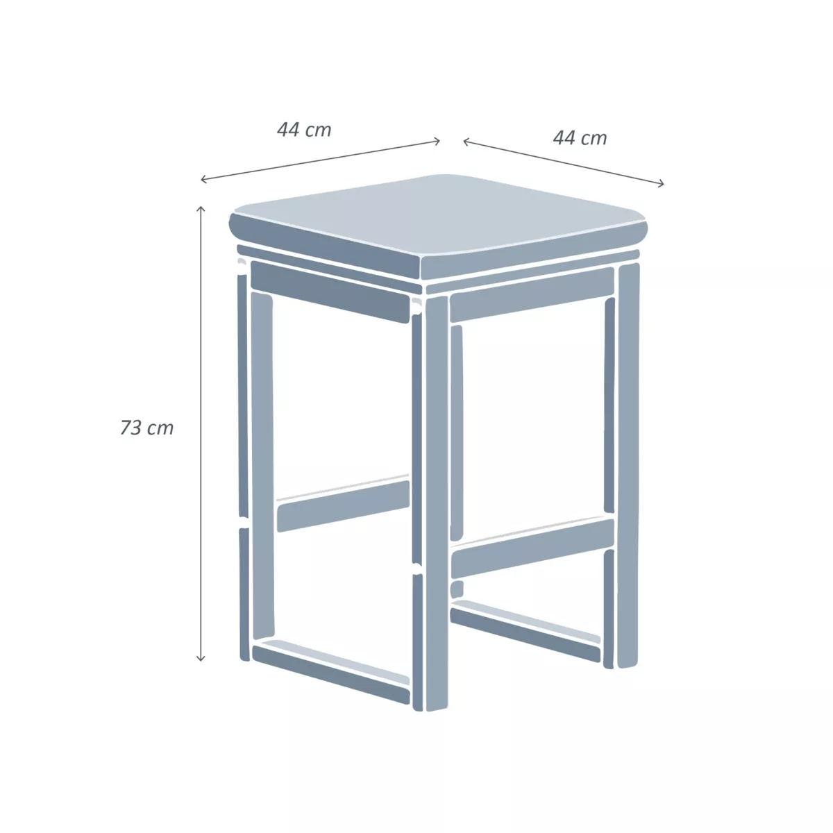 2er Set Barhocker aus Akazie Borneo Naturfarben
