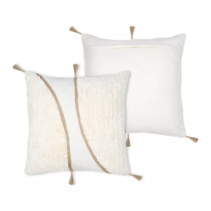 COUSSIN BLOKKEN ECRU 45X45