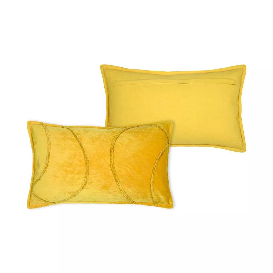 COUSSIN BLOKKEN MOUTARDE 30X50